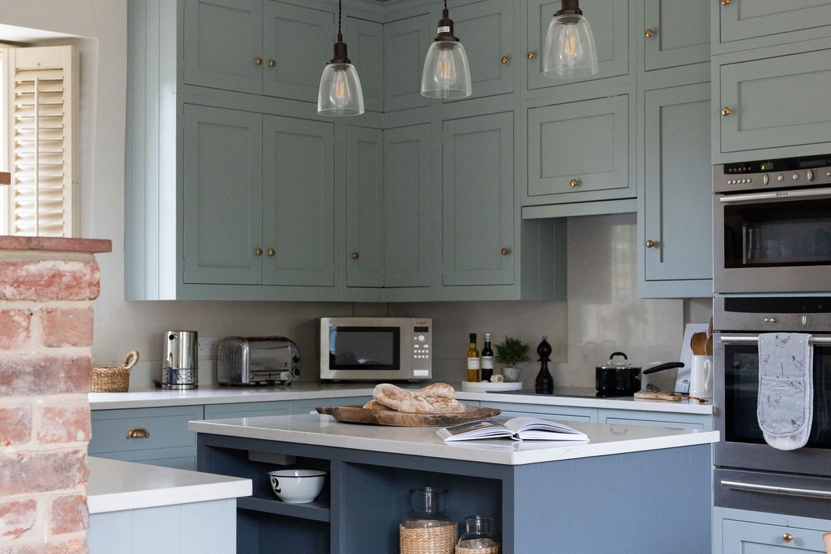 Bracken West Sussex kitchen island and dining view