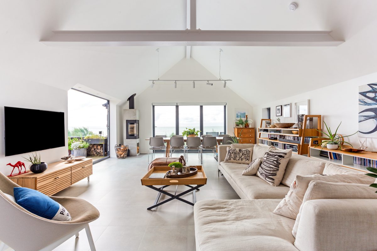 Caspian West Sussex open plan living room with sea views