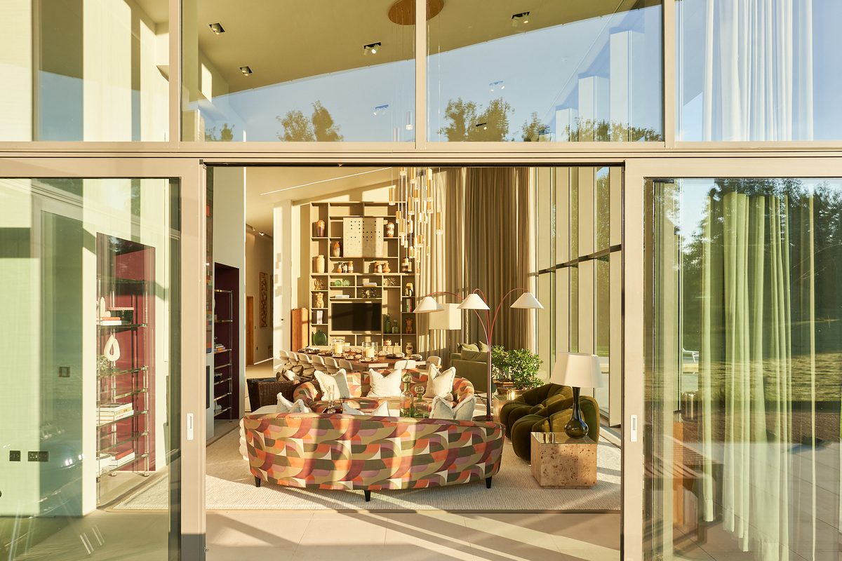 The Waterside Retreat Hampshire glass-front entrance